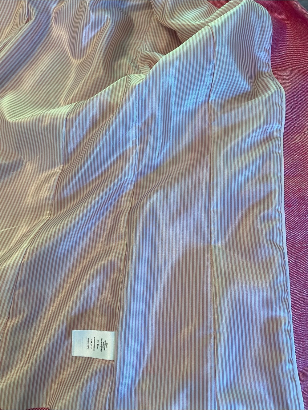 Linen Blazer Jacket Pink Talbots Size 6 - Picture 8 of 9